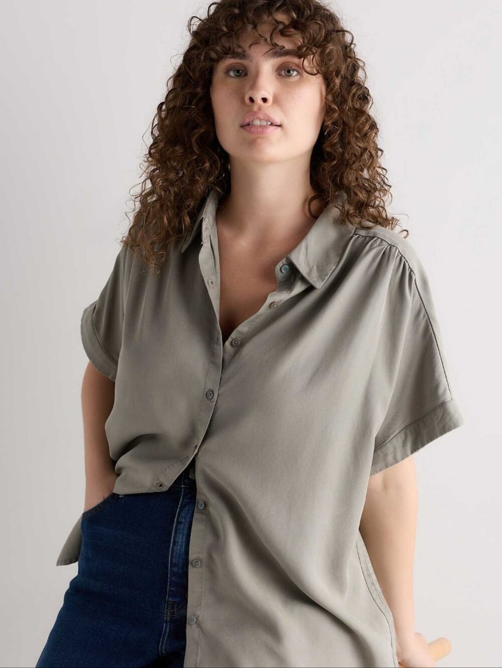 Quince Nwt Vintage Wash Tencel Camp Shirt Size Large
